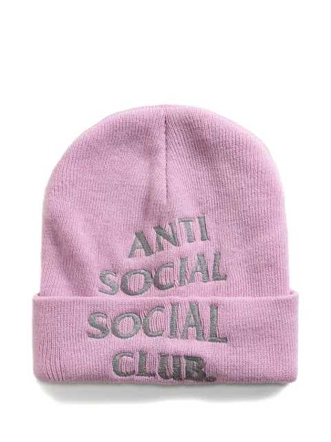 Anti Social Social Club logo-embroidered beanie Pink EMBROIDEREDBEANIE