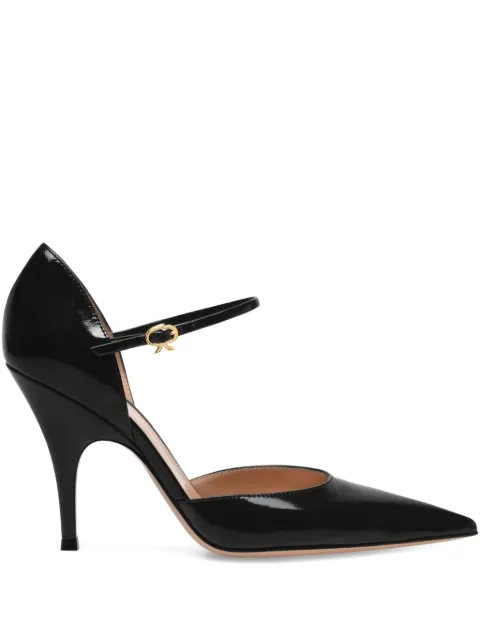 Gianvito Rossi 95mm 'Sofia D''Orsay' pointed heeled pumps Black G4101995RICNUI