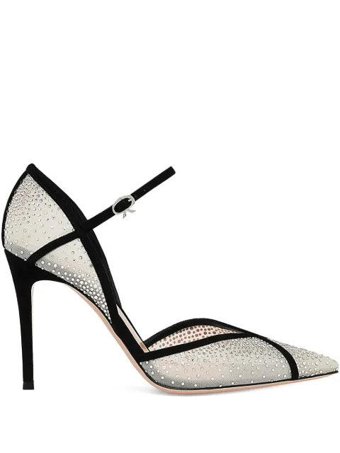 Gianvito Rossi D'orsay embellished heeled pumps White G4100995RICOXC