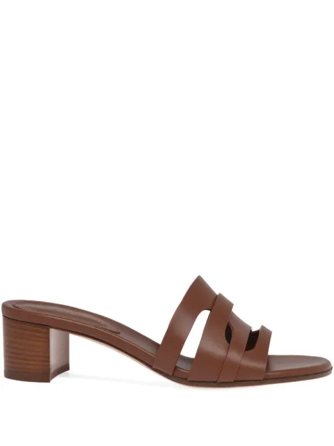 Gianvito Rossi 45mm cut-out heeled sandals Brown G1010945CUOCLN