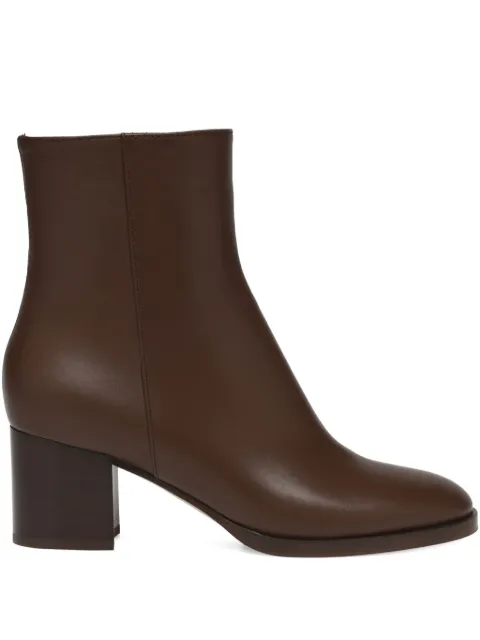 Gianvito Rossi 60mm Santiago block-heel ankle boots Brown G7280460CUOVGI
