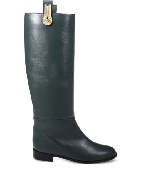 amato daniele leather boots Green W253
