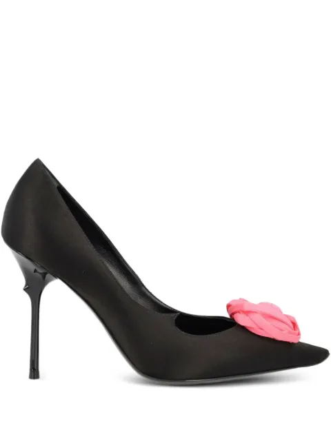 Roger Vivier 100mm Rose Vivier Pumps Black RVW79843560UVM