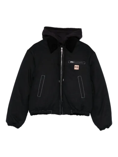 MERYLL ROGGE hooded contrast coat Blue 200247UF25