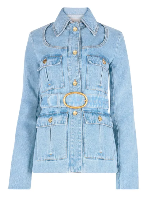 Nina Ricci belted Saharienne jacket Blue 26PDVE014CO1119