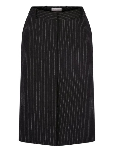 Nina Ricci pinstriped wool midi skirt Black 26PCJU017WV0328