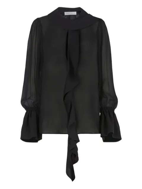 Nina Ricci lavalliere ruffled shirt Black 26PCTO021SE1417