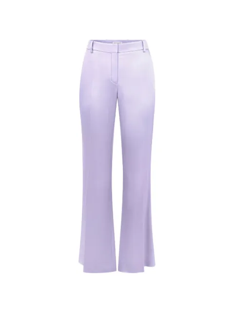 Nina Ricci flared crepe-satin trousers Purple 26PCPA006AC0125