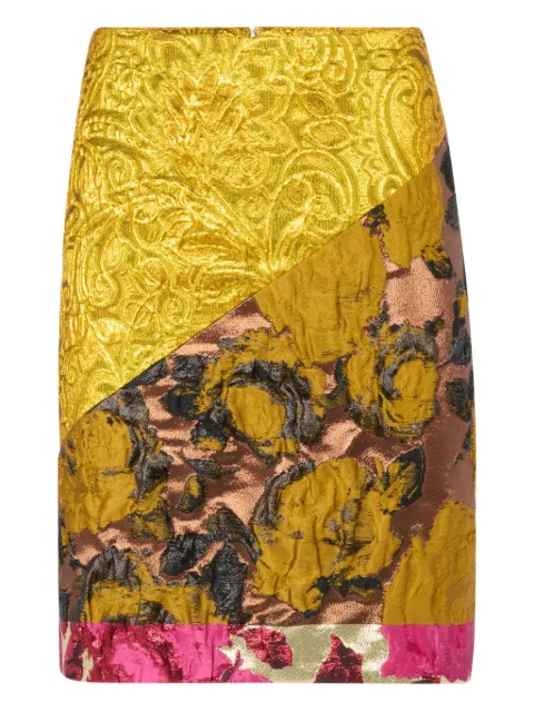 Nina Ricci jacquard-effect midi skirt Gold 26PCJU029PL0505