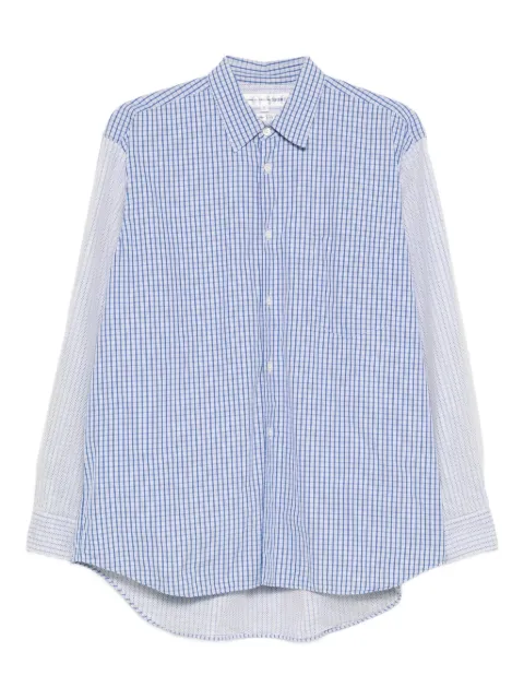 Comme Des Garçons Shirt double-sleeve checked shirt Blue HOLACDG108