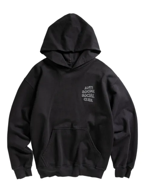Anti Social Social Club logo-embroidered hoodie Black APPLIQUEMINDGAMESHOODIE