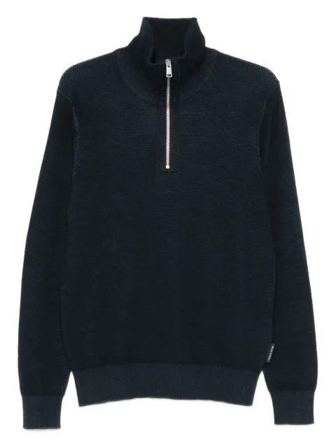 Marc O'Polo zip funnel-neck sweater Blue 528510160100