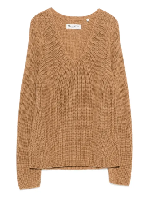 Marc O'Polo V-neck knitted sweater Brown 508605960097