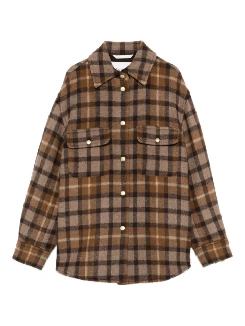 Marc O'Polo check-pattern overshirt Brown 508018370117