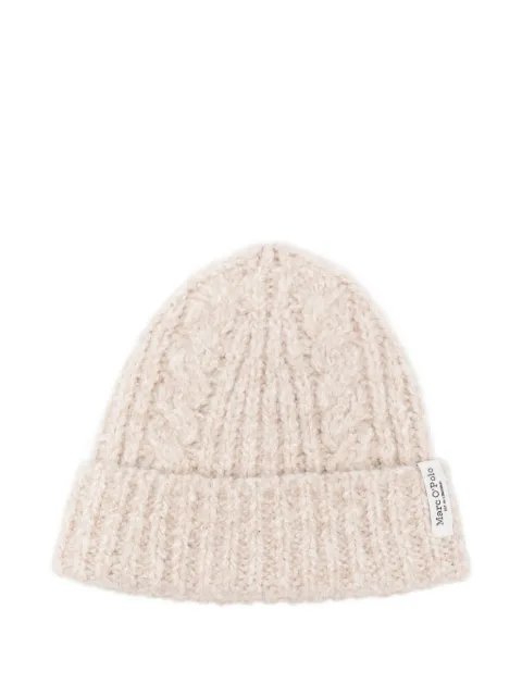 Marc O'Polo cable-knit beanie hat Neutrals 509608501087