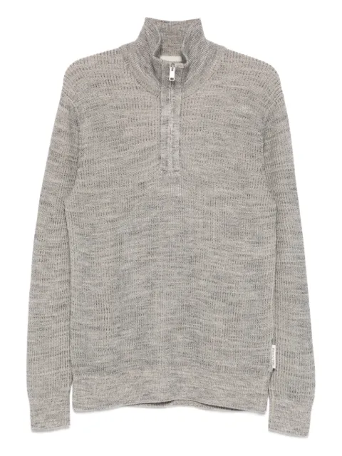 Marc O'Polo zip heavy knit sweater Grey M29507960118