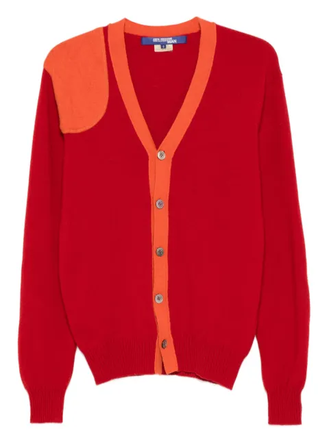Junya Watanabe MAN 2009 colourblock panelled cardigan Red HOLAJUN106
