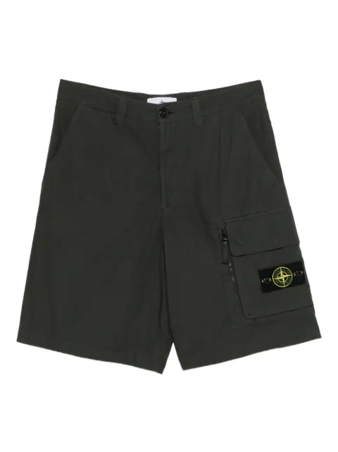 Stone Island cargo-pocket lohgo-patch shorts Green K2S15L100003S0179