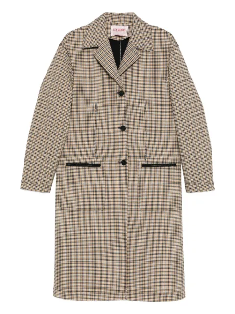 Iceberg checked coat Neutrals 25II2S0N0323103
