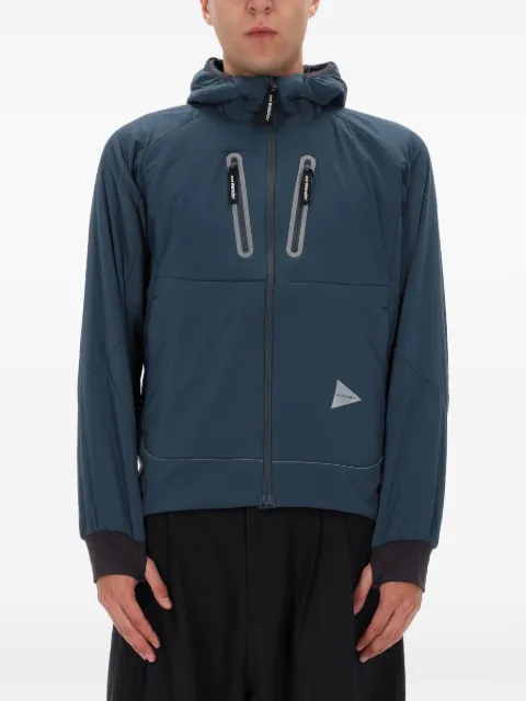 and Wander zip-pockets hooded jacket Blue 5745231014112