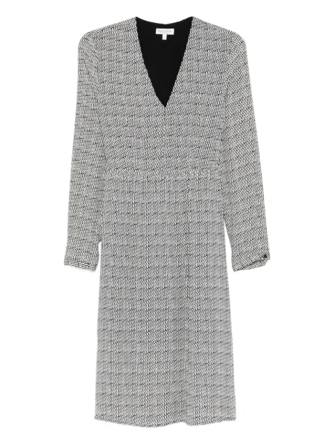Marc O'Polo V-neck patterned midi dress White 509098321303