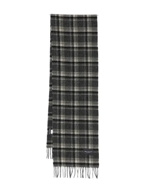 Marc O'Polo checked fringed scarf Grey 529805102006