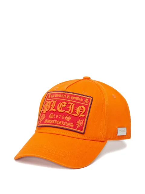 Philipp Plein embroidered logo-patch baseball cap Orange AACAUAC0445PTE003N