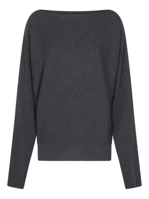 Aya Muse ribbed boat-neck sweater Grey AMFW2526