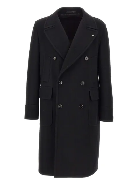 Tagliatore Sherry double-breasted peak-lapels coat Black SHERRY10W770065N1234