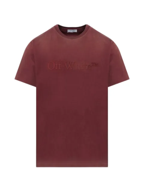 Off-White logo-print T-shirt Red OMAA027F23JER0092222