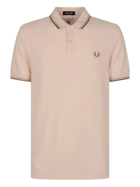 Comme Des Garçons Shirt x Fred Perry slogan-print polo shirt Pink FOT501S25