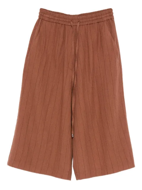 Alysi pinstripe drawstring shorts Brown 165176A5240