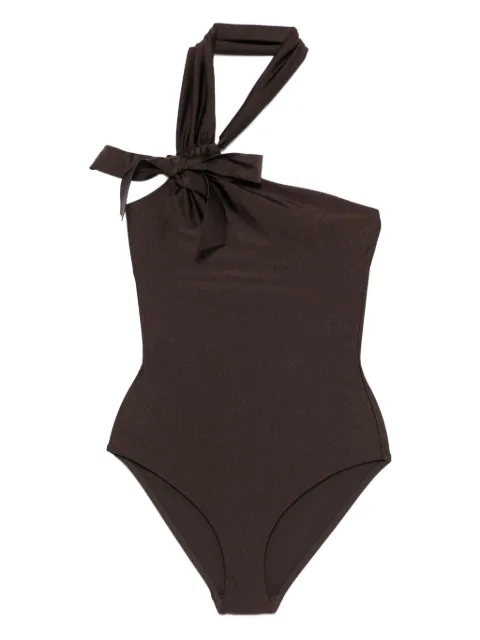 ZIMMERMANN Awaken one-shoulder swimsuit Brown 5101WRS261