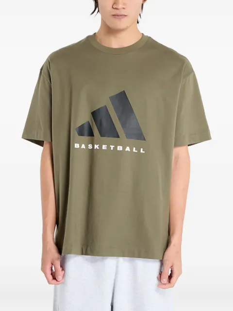 adidas Basketball Logo T-shirt Green JX5583