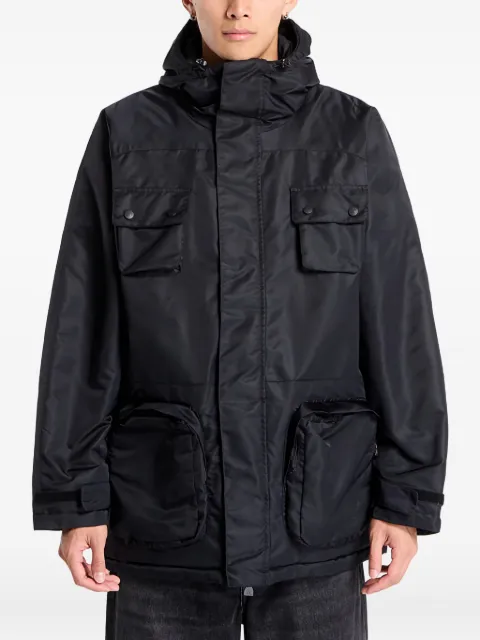 adidas pocket-detail hooded jacket Black JW5838