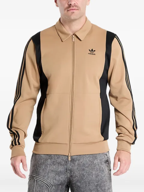 adidas panel stripes zipped sweatshirt Neutrals JY1427