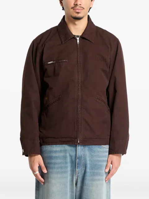 MM6 Maison Margiela logo-embroidered jacket Brown S62AN0163S78548144