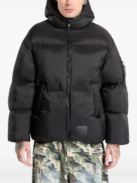 Alpha Industries logo-patch padded jacket Black 14813003