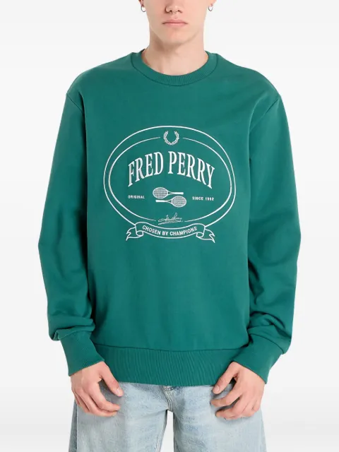 Fred Perry graphic crew-neck sweatshirt Green M1605Z18