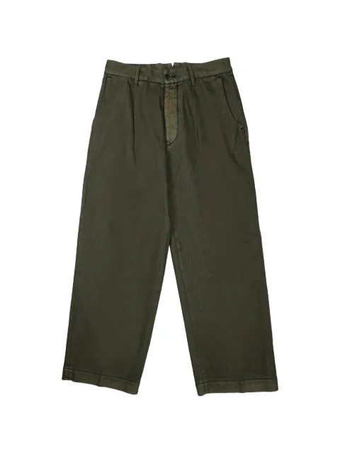 Nine In The Morning pleated straight-leg trousers Green PHL06U13