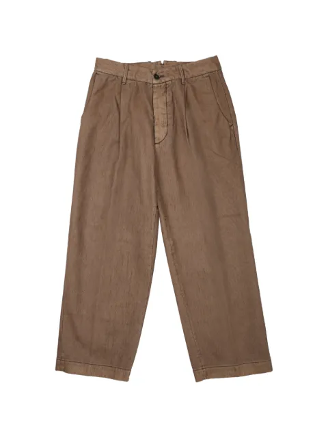 Nine In The Morning pleated straight-leg trousers Brown PHL06U13TORTOT