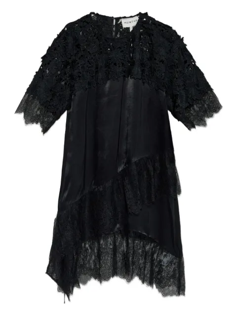 MUNTHE Rada lace-panel dress Black 254131025443