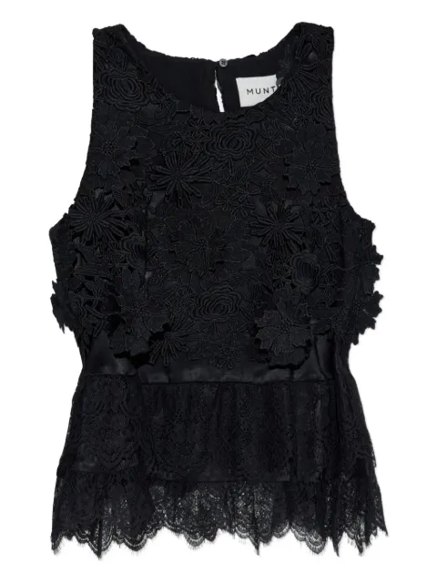 MUNTHE floral-lace blouse Black 254102525443