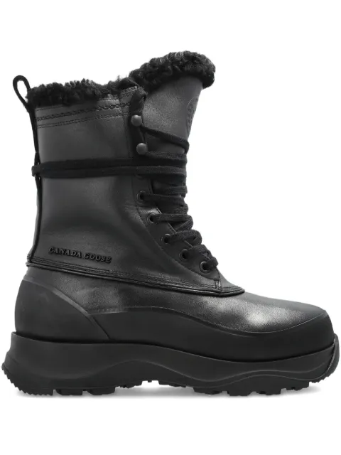 Canada Goose fur-trim lace-up boots Black 7678W