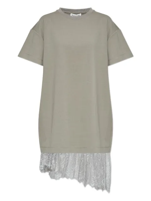 MUNTHE lace-trim mini dress Grey 254132025426