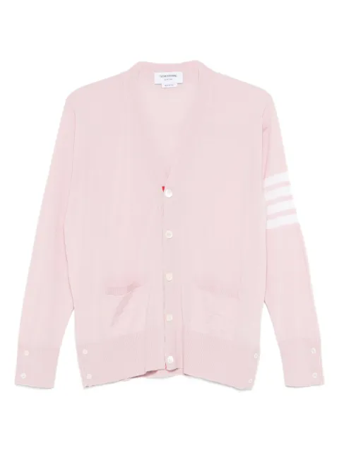 Thom Browne merino wool 4-Bar cardigan Pink MKC002AY1014