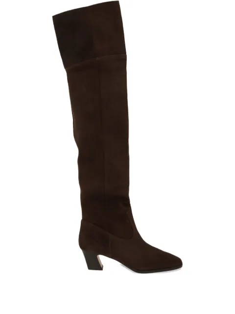 Aquazzura 50mm Nomad square-toe boots Brown NMAMIDB0SUEESP