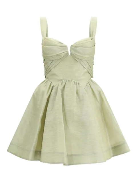ZIMMERMANN Rebellion drape mini dress Neutrals 6493DC261