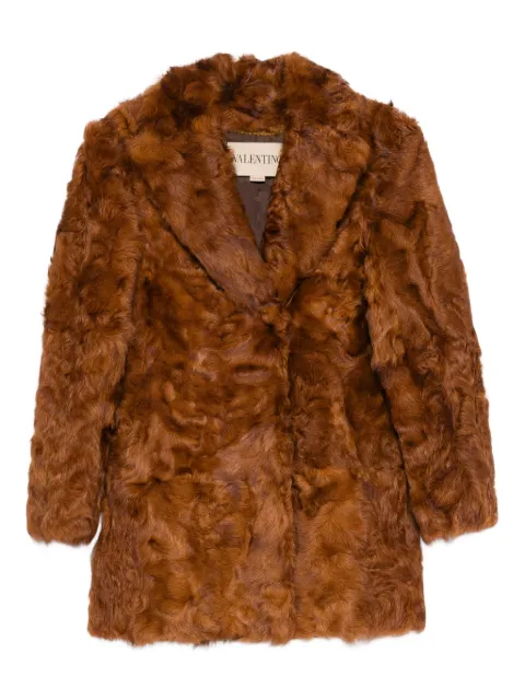 Valentino Garavani shearling coat Brown BNB06R9UL