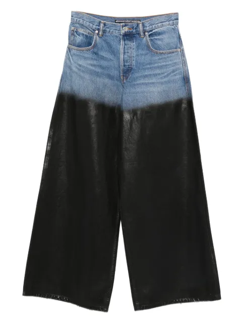 Alexander Wang Surge leather coated jeans Blue 4DC1264113